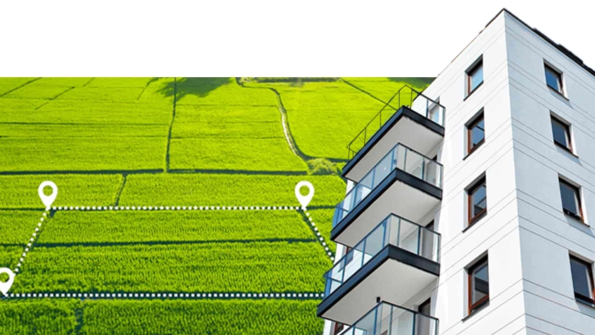 Flats, Land & Farmhouse